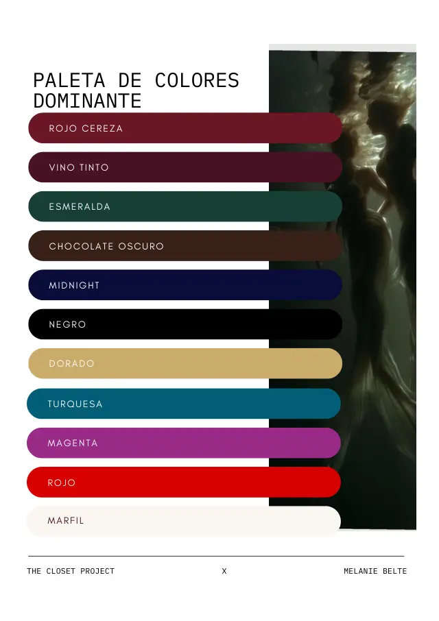 Página de la paleta de colores de la guía de La Sirena